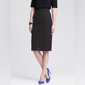 Banana Republic Sloan-fit Vented Pencil Skirt - black
